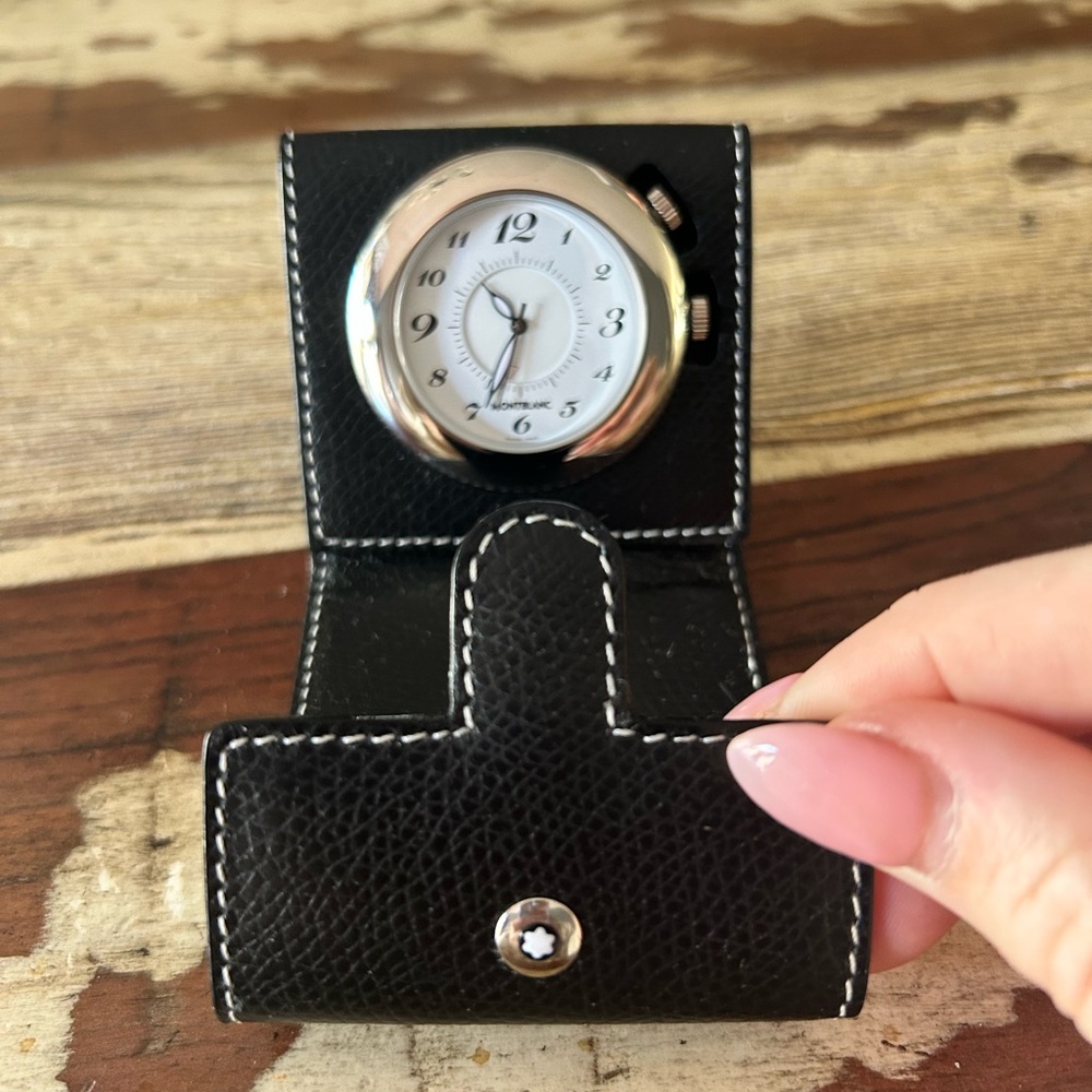 Montblanc Black Travel Clock - Picture 4 of 4